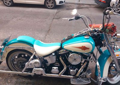 tapizado de asientos de moto Harley Davison en Madrid